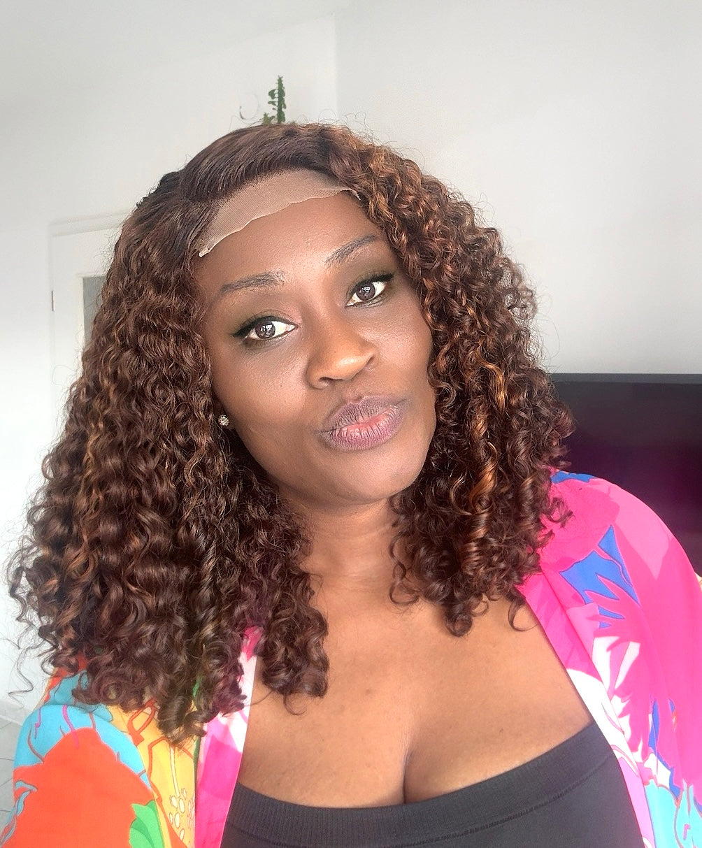 Pixie Curly Unit – Natural Highlight Lace Wig