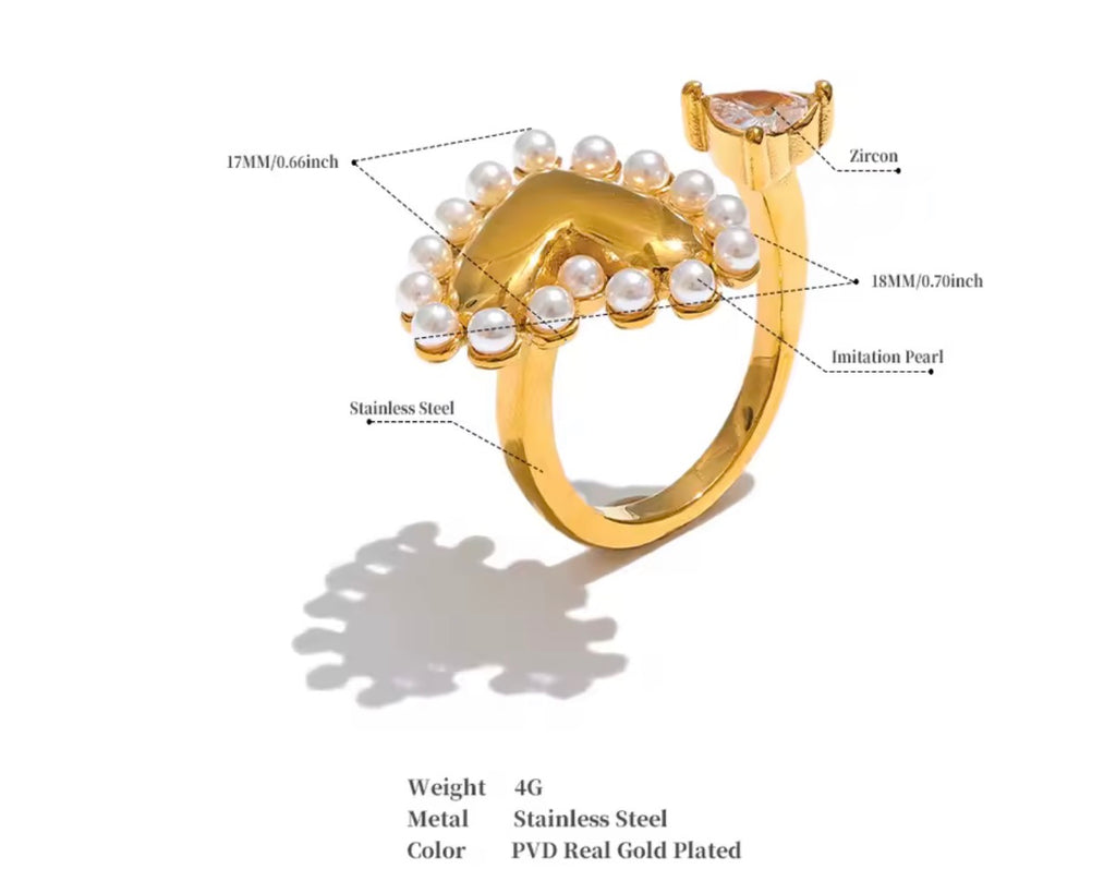 CZ-Herz Ring