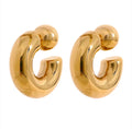 Edelstahl C-Form Ohrringe Schmuck