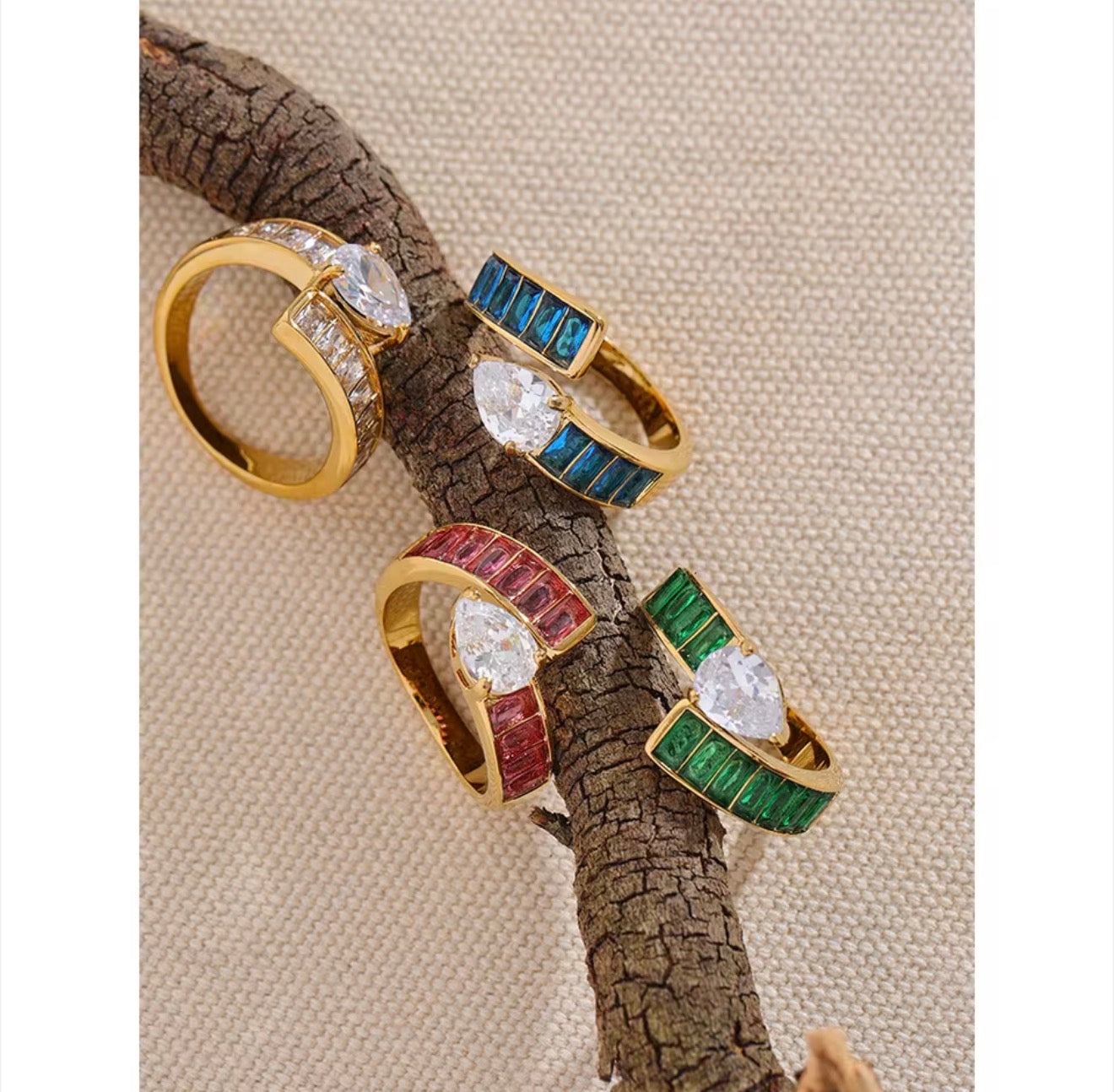 Bunte Glänzende Ring
