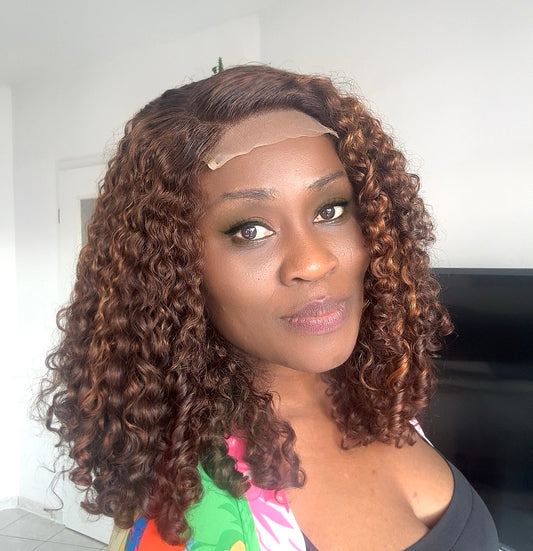 Pixie Curly Unit – Natural Highlight Lace Wig