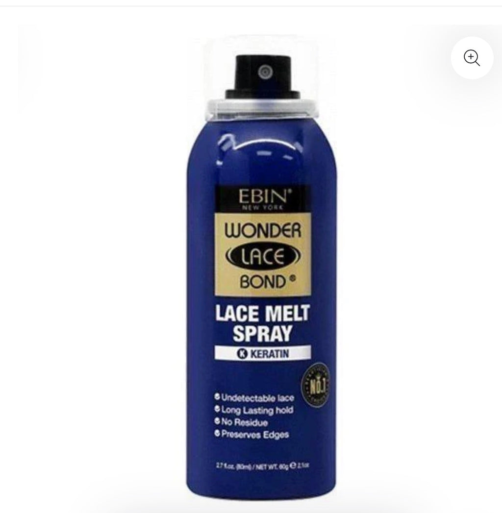 Ebin New York Wonder Lace
Bond Lace Melt Spray Silk
Protein/Keratin/Vitamin E 80ml