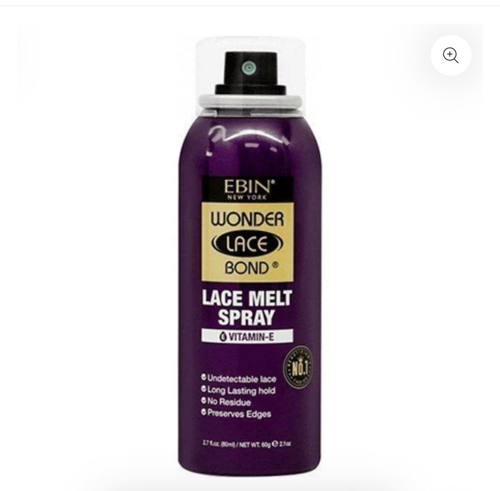 Ebin New York Wonder Lace
Bond Lace Melt Spray Silk
Protein/Keratin/Vitamin E 80ml