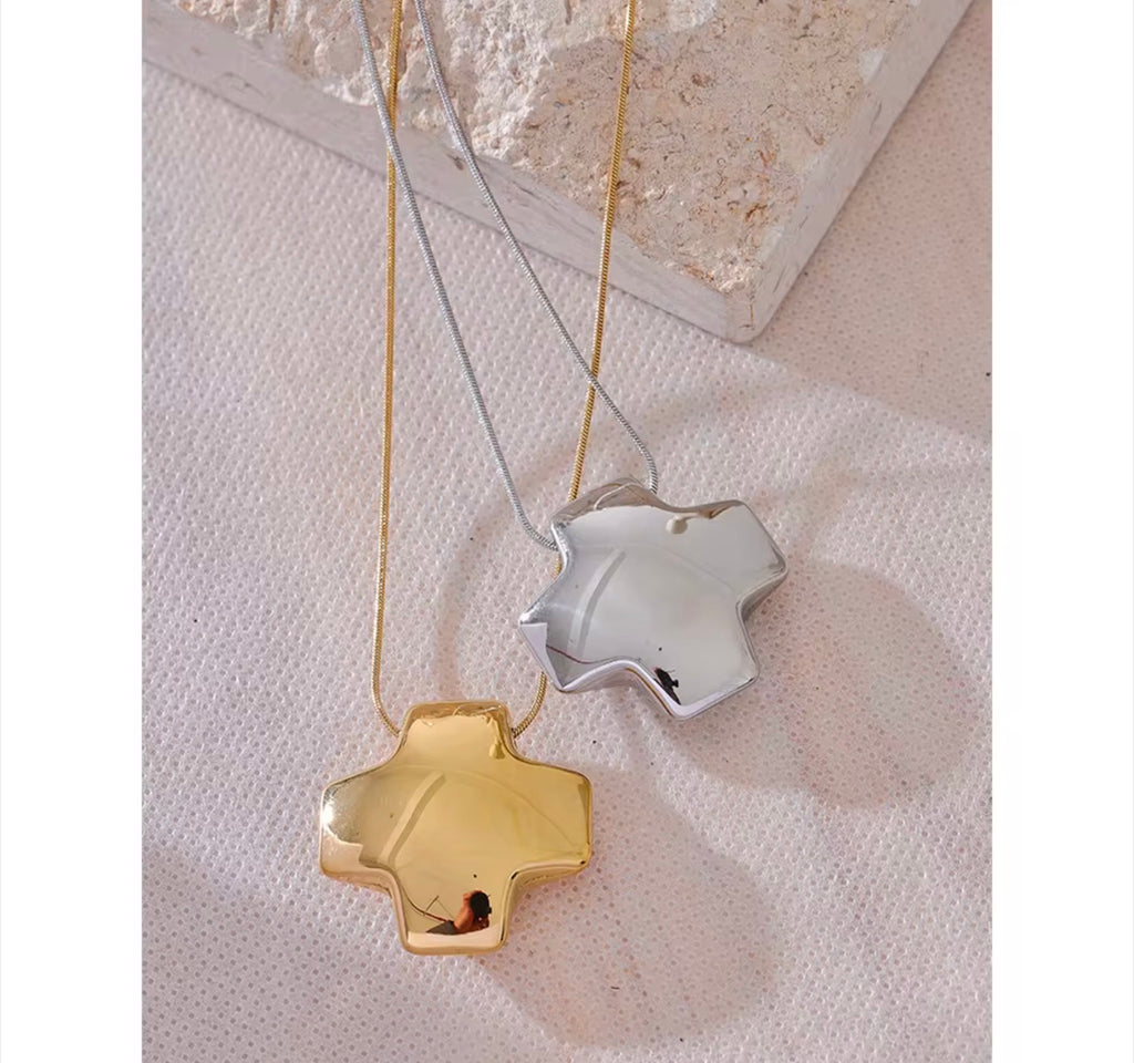 Kreuz Halsketten + Earring Set
