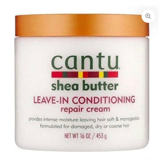 Cantu Shea Butter 
LEAVE-IN CONDITIONN
Conditioning Repair Cream 16 Oz