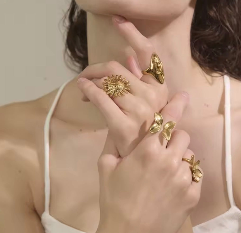 Blumenmuster Ring