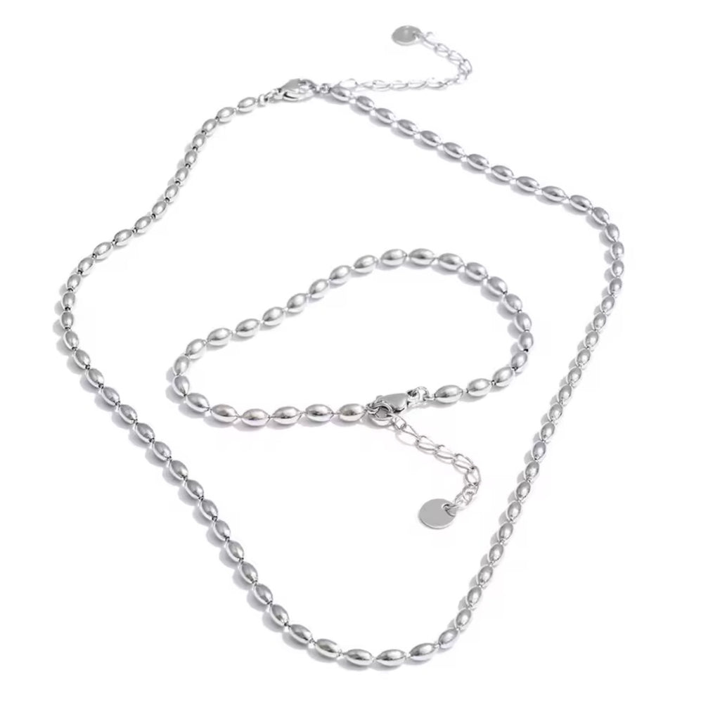 Perlen-Halskette-Armband-Set