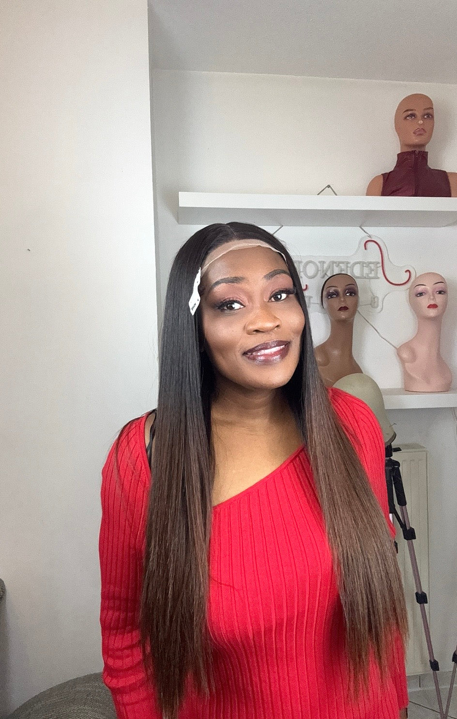 002 Ombre Brown Bone Straight  Vietnamese super double drawn