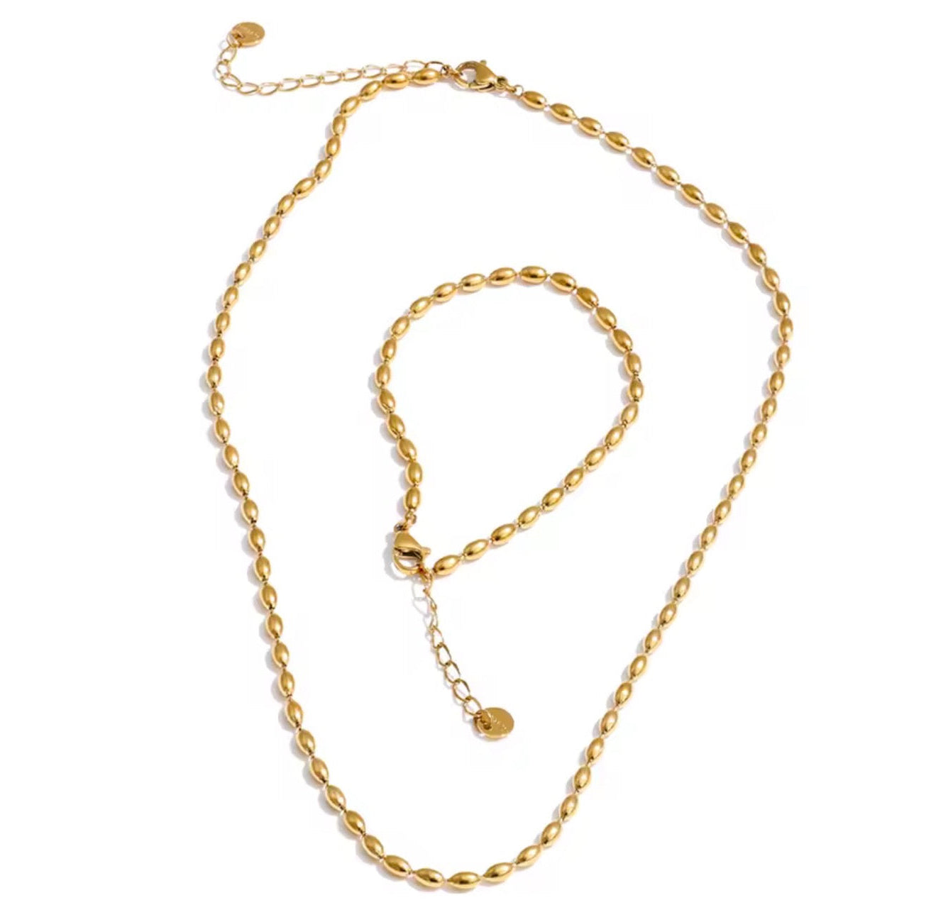 Perlen-Halskette-Armband-Set