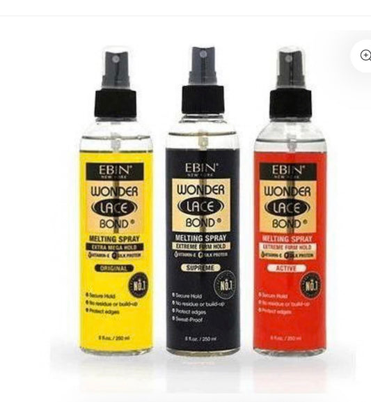 Ebin New York Wonder Lace
Bond Melting Spray
Active/Supreme/Original 250ml/100ml