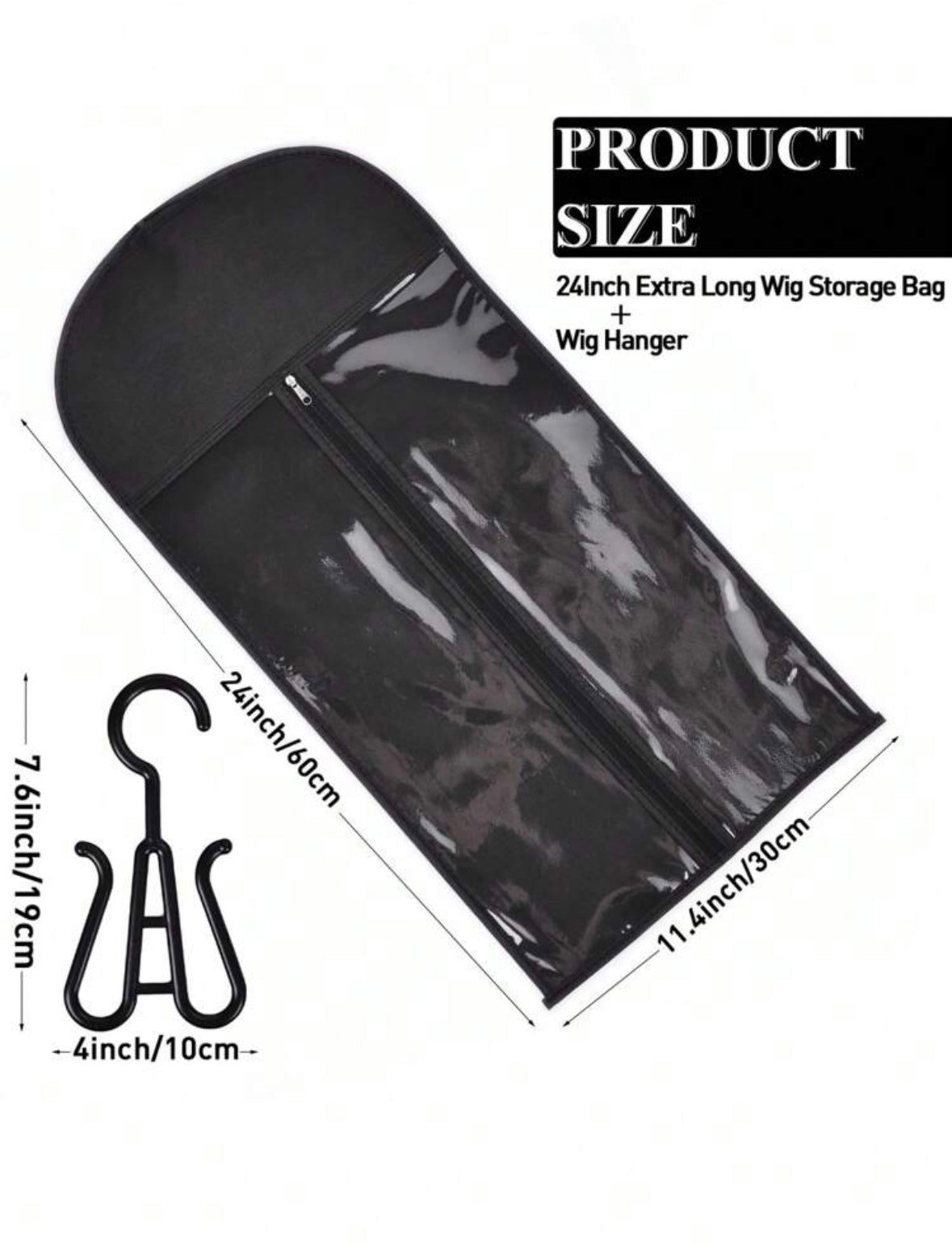 Hair Extension Storage Bag with Hanger