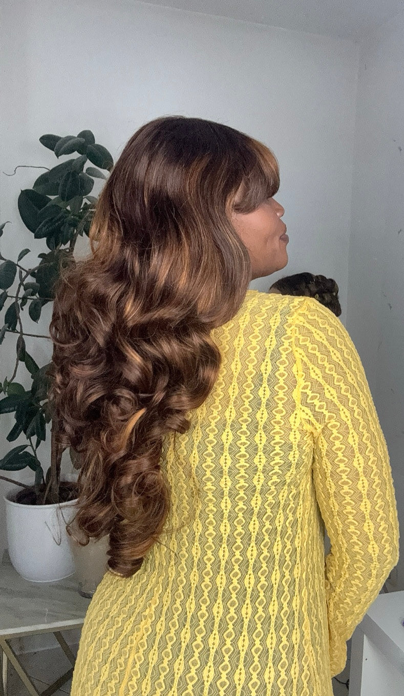 #4 Aahan Fringe 5*5 Lace Wig